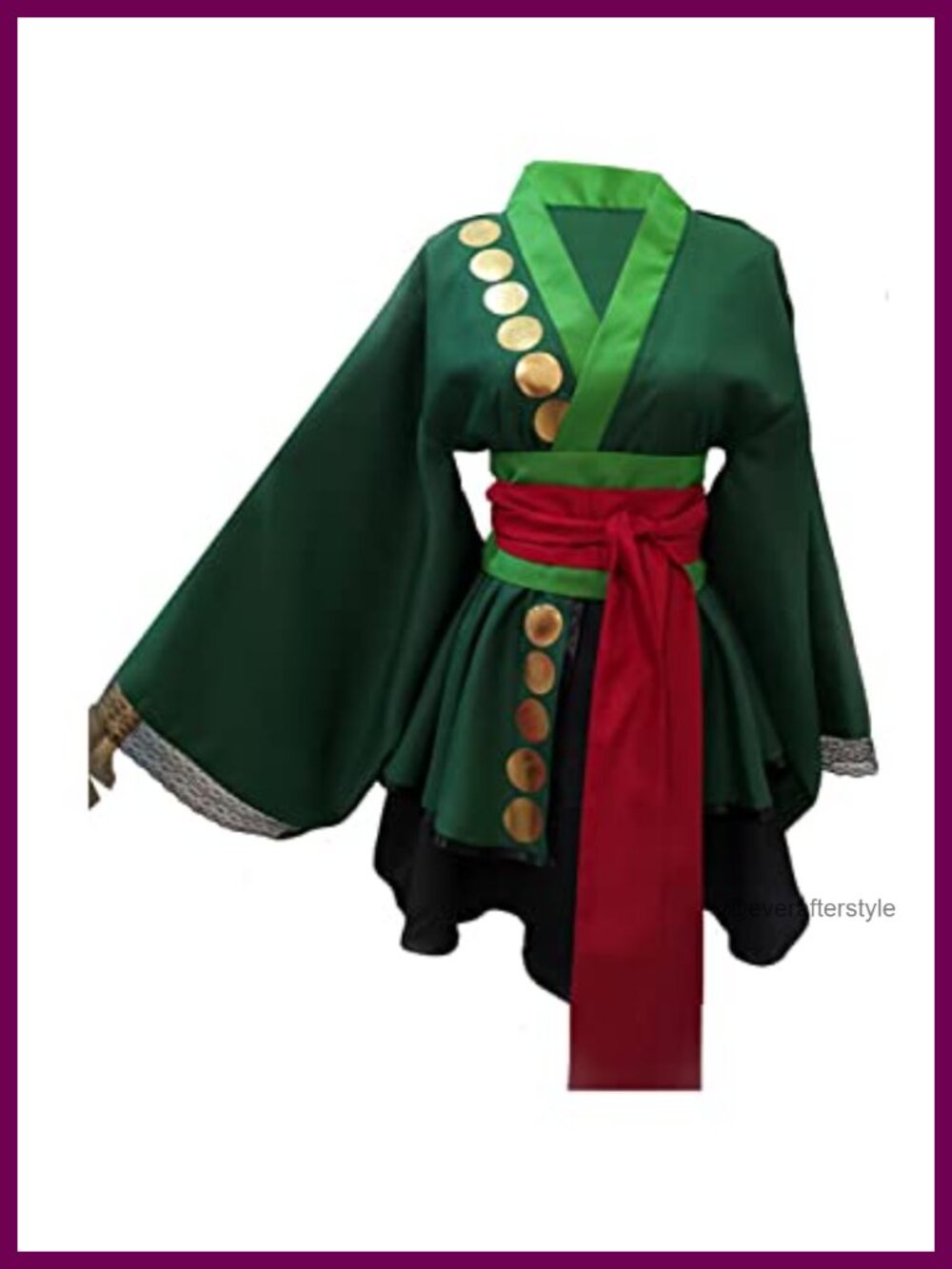 Women Anime Cosplay Lolita Kimono Robe Dress Halloween Costume with Belt